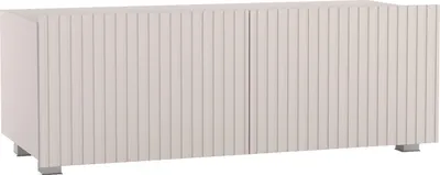 Obrázek produktu pro RAVIO TV skříňka Kolder 100 cm Kompaktní RTV skříňka s žebrovanými čely Závěsná nebo stojící TV skříňka (kašmír)