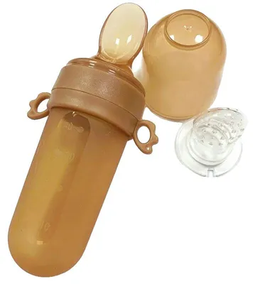 Zdjęcie produktu dla Butelka do karmienia niemowląt z silikonową nakładką, pojemność 220 ml, kolor brązowy