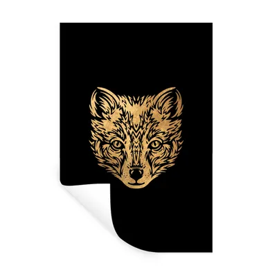 Produktbild von MuchoWow® Wandtattoo Wandsticker Wandaufkleber Bild - Fuchs - Tier 40x60 cm Selbstklebend und Repositionierbar - Wierderverwendbar - Selbstklebend