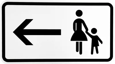 Produktbild von ORIGINAL Verkehrsschild Nr. 1000-12 330 x 600 mm Fußgänger Gehweg Links gegenüber benutzen nach StVO und RAL-Gütebedingungen Verkehrszeichen Schild Straßenschild Verkehrsschilder Verkehrsschild