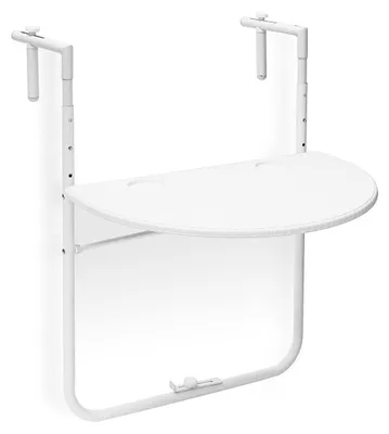 Productafbeelding van Balkontafel - Inklapbaar - Verstelbaar - 60 x 40 cm - Wit