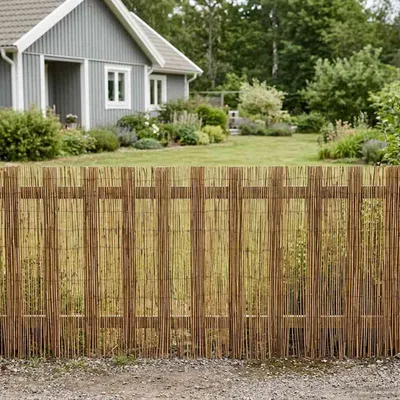 Immagine prodotto di Recinzione per Giardino Carbonizzato 500 x 90 cm Giunco