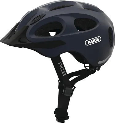 Produktbild von ABUS Stadthelm Youn-I ACE - mit integriertem LED-Rücklicht - Fahrradhelm für den Alltag - für Damen und Herren - Dunkelblau Matt, Größe S (48-54 cm?)