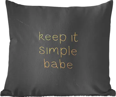 Produktbild von MuchoWow® Zierkissen Sofakissen Wohnzimmer Dekokissen 50x50 cm Zitate - Sprichwörter - Gold - Marmor - Komfort - Sofakissen