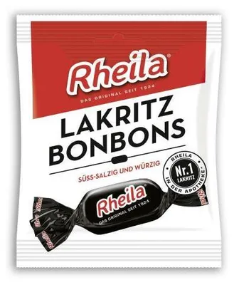 Zdjęcie produktu dla Rheila cukierki lukrecjowe z cukrem 50 g
