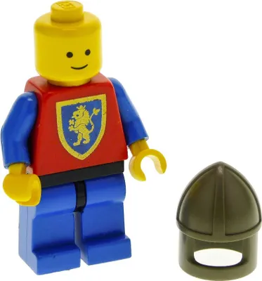 Produktbild von 1x Lego Minifigur Ritter Castle Crusader Lion rot Löwe Helm 3896 973px138 cas113