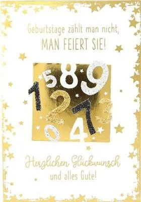 Produktbild von Elegance Klappkarte Grusskarte Geburtstagskarte - Geburtstage zählt man nicht, man