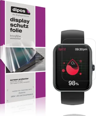 Produktbild von 6x Schutzfolie für Alutoria S80K 1.83 Zoll Smartwatch klar Displayschutzfolie Folie Display Schutz dipos