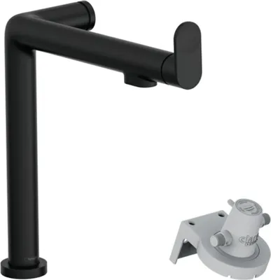 Zdjęcie produktu dla Hansgrohe Aqittura M91 - Bateria zlewozmywakowa z głowicą filtrującą, czarny matowy 76804670