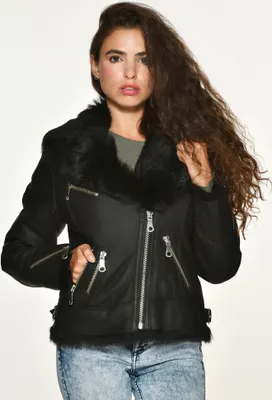 Produktbild von Maze Lammfelljacke Exford Damen black S