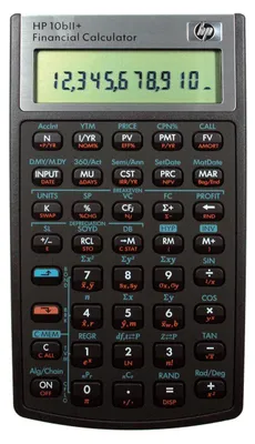 Produktbild von Finanzrechner HP 10bII+ schwarz, programmierbar, Batterie