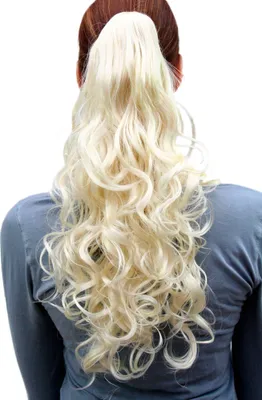 Produktbild von WIG ME UP Haarteil/Zopf, platinblond, gelockt C-128-613(240)