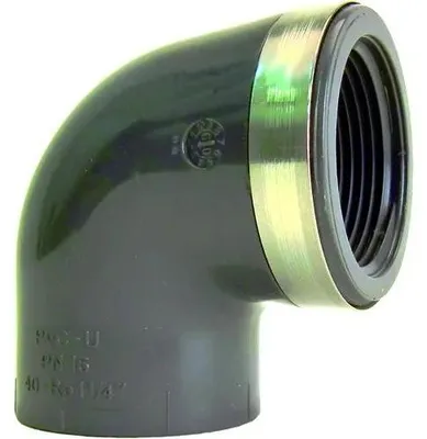 Produktbild von Georg Fischer GF Übergangswinkel 90°, PVC-U, d 63, 2" IG, 1 Stk.