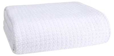 Imagen del producto de Manta de algodón, 100% transpirable, color blanco, 220x240 cm, para el dormitorio