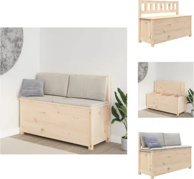 Obrázek produktu pro vidaXL Lavice 110x41x76,5 cm z masivního borovicového dřeva - Lavice
