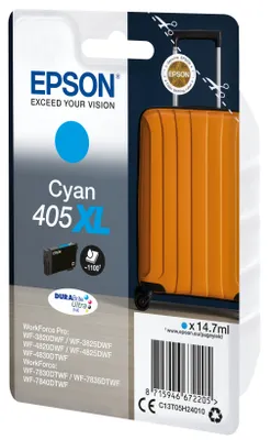 Immagine prodotto di Epson 405XL - 14,7 ml - Ciano - Originale - Cartuccia d'inchiostro - per WorkForce WF-7830, 7835, 7840, WorkForce Pro WF-3820, 382