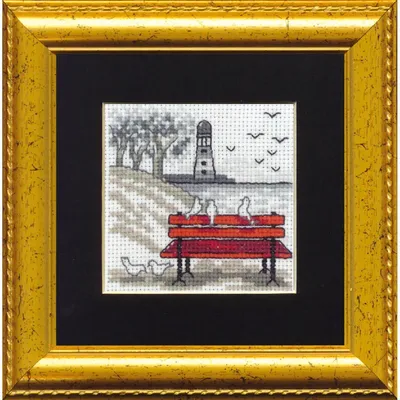 Immagine prodotto di Set punto croce Permin "Banca", schema di conteggio, 11x11cm, 14-8413