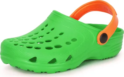 Produktbild von Ladeheid Kinder Mädchen Jungen Eva Clogs Gartenclogs Gartenschuhe LA-CA-06 (Grün/Orange, 26/27 EU)