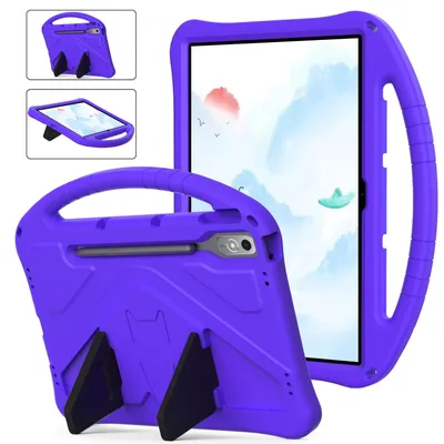 Obrázek produktu pro Dětské pouzdro pro Lenovo Tab P12 12.7" 2023, EVA lehké nárazuvzdorné pouzdro s skládacím stojánkem a rukojetí Fialová