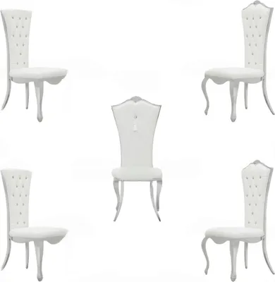 Produktbild von Design Stuhl Luxus Lehnstuhl Polster Stühle 4x Sessel Wohn EssZimmer