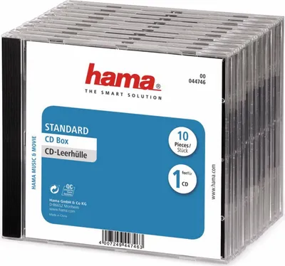 Produktbild von Hama - Kontajner na CD - kapacita: 1 CD - čierny, priehľadný (balenie po 10 ks )