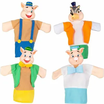 Image de Marionnette en peluche 3 Petits Cochons