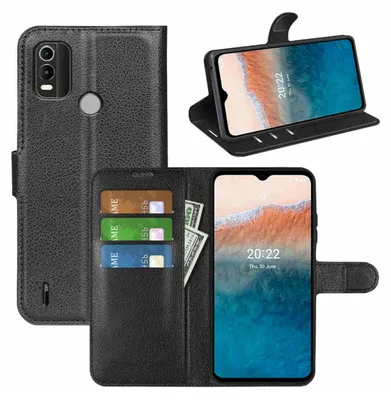 Immagine prodotto di Per Nokia C21 Plus Cellulare Portafoglio Premium Custodia protettiva Casi di copertura Nuovi Accessori Nero