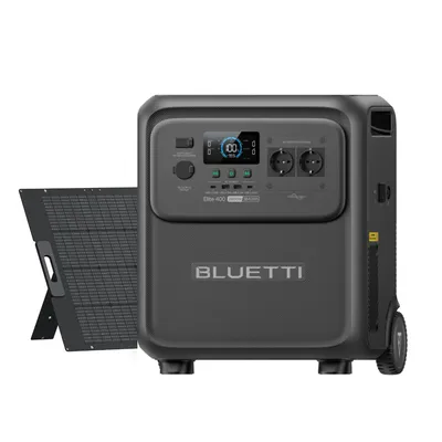 Obrázek produktu pro Přenosná elektrárna BLUETTI Elite 400 s 200W solárním panelem, záložní baterií 3840Wh s kolečky, solárním generátorem pro kempování, offline