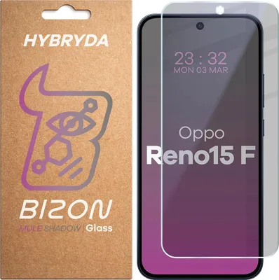 Produktbild von Hybridglas mit Privatschutzfilter für Oppo Reno 15 F, Bizon Glass Mule Shadow, Matt