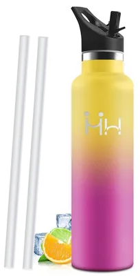 Produktbild von Edelstahl Trinkflasche 1L, Isolierflasche auslaufsicher, BPA-frei, Sport