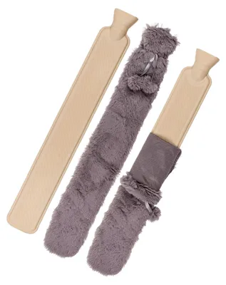 Produktbild von Lange Wärmflasche mit Soft-Bezug – extra lange Schlauch-Wärmflasche ca. 73×12 cm – flexible Wärme für Nacken, Rücken & Bauch – wohltuende Wärmetherapie