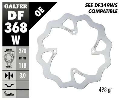 Produktbild von Bremsscheibe Vorne Für Suzuki Rm 250Z '19-, Rmx 450Z '18- Wave (270X118X3Mm)