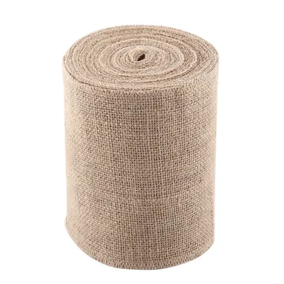 Image de Chemin de table, jute hessoise, jute hessoise, tissu hessois, ruban hessois, ruban de jute, ruban de jute, tissu de jute