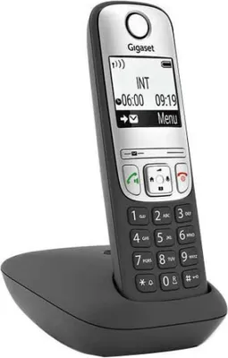 Produktbild von Gigaset A690 Duo, Analoges Telefon, Kabelloses Mobilteil, Freisprecheinrichtung, 100 Eintragungen, Anrufer-Identifikation, Schwarz, Silber