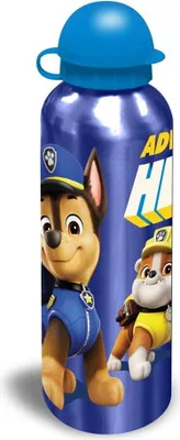 Produktbild von Paw Patrol Kinder Wasserflasche 500 ml – Aluminium Flasche für Sport & Freizeit, Schule - Dunkelblau