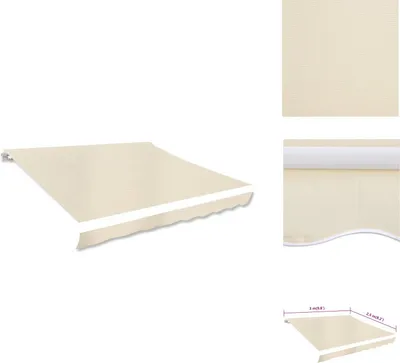 Immagine prodotto di vidaXL Tenda da sole in tela crema 3 x 2,5 m (senza telaio) - Tende da sole