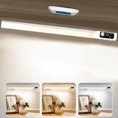Produktbild von Bewegungssensor-Lampe mit 1200mAh Akku - 3m Reichweite - Einfach einstellbare Winkel - für Küche, Schreibtisch und Nachttisch geeignet - USB-C-Ladefunktion - 1 Stück - 1200mAh