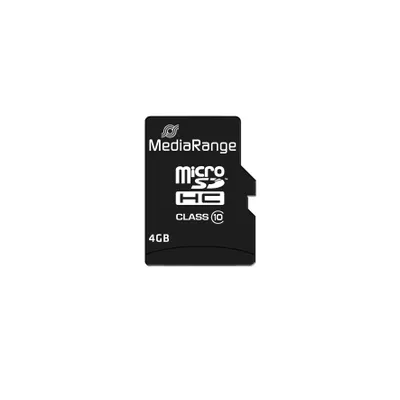 Produktbild von MediaRange SD MicroSD Card  4GB SD CL.10 inkl. Adapter