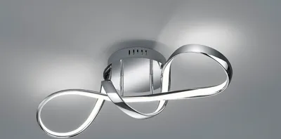 Image de Plafonnier LED PERUGIA 28 W, 4000 K, 3400 lm, métal chromé, dimensions : 22 x 60 x 60 cm, IP20, RL