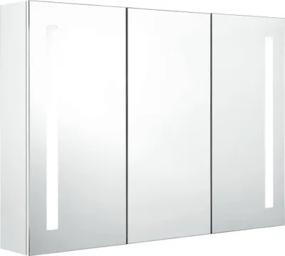 Obrázek produktu pro vidaXL LED zrcadlová skříňka do koupelny 89x14x62 cm lesklá bílá