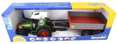 Image de Bruder Landwirtschaft Fendt 209 S, mit Bordwandanhänger, Traktor, Modellfahrzeug, Modell Fahrzeug, Spielzeug, 02104