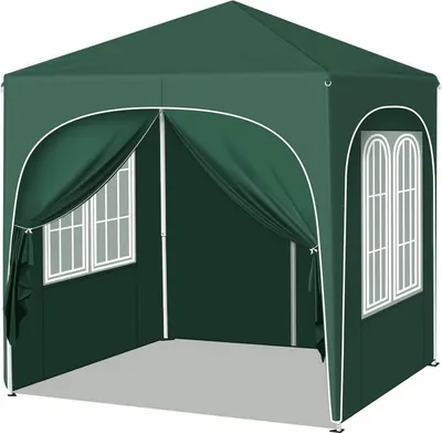 Produktbild von WOLTU Pavillon, Faltpavillon 2x2 m, mit 4 Seitenwänden, Partyzelt höhenverstellbar, Grün