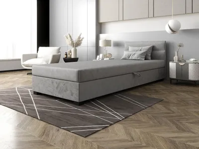 Obrázek produktu pro Jednolůžková čalouněná postel 120x195 NALINDA 2 - světle šedá
