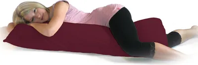 Produktbild von Bezug Seitenschläferkissen 40x120 | 40x140 | 40x160 | 40x200 : Farbe - Burgund, Größe - 35-40x160 cm