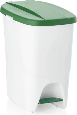 Immagine prodotto di Cestino a pedale con coperchio verde, 25 litri