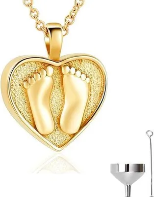 Immagine prodotto di Portacenere Luxe con catena da 55 cm per ceneri, capelli o profumo - gioielli commemorativi con dispositivo per il riempimento delle ceneri e sacchetto di conservazione