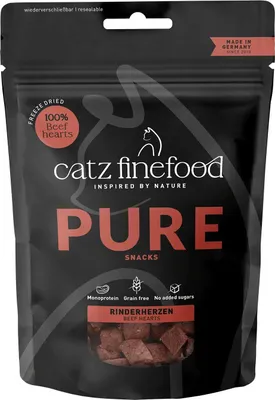 Produktbild von catz finefood® PURE SNACKS - Rinderherzen 35g