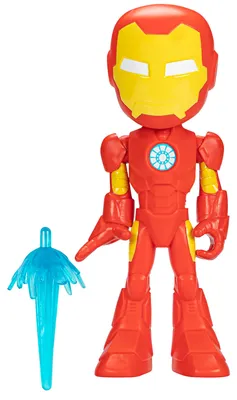 Produktbild von Spidey und Seine Super-Freunde, extra große Marvel Iron Man Action-Figur mit beweglichen Gliedmaßen, klassischem Design und großen Augen, Superhelden-