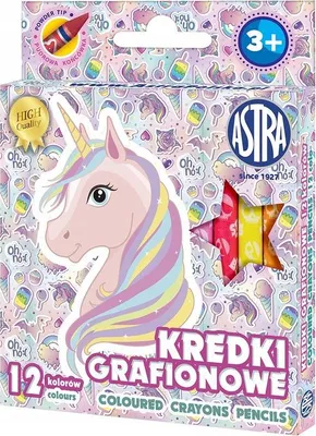 Image de Craie à l'argile kaolin 12 couleurs Licorne Astra