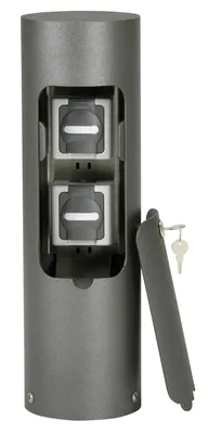 Produktbild von Albert Steckdosensäule Höhe 50 cm anthrazit 2-fach zylinderförmig
